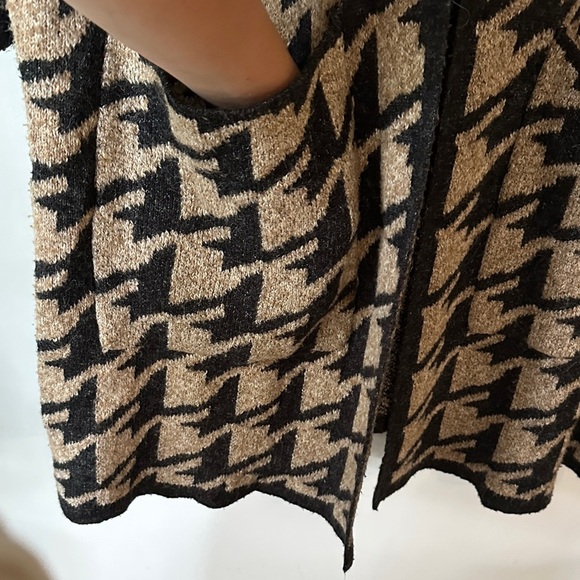ZARA KNIT | Rare Vintage Cardigan Knit Houndstooth Sweater Hoodie - Picture 5 of 11